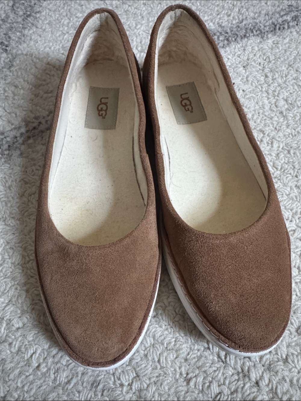 UGG Women's Chestnut Suede Slip-On Flats